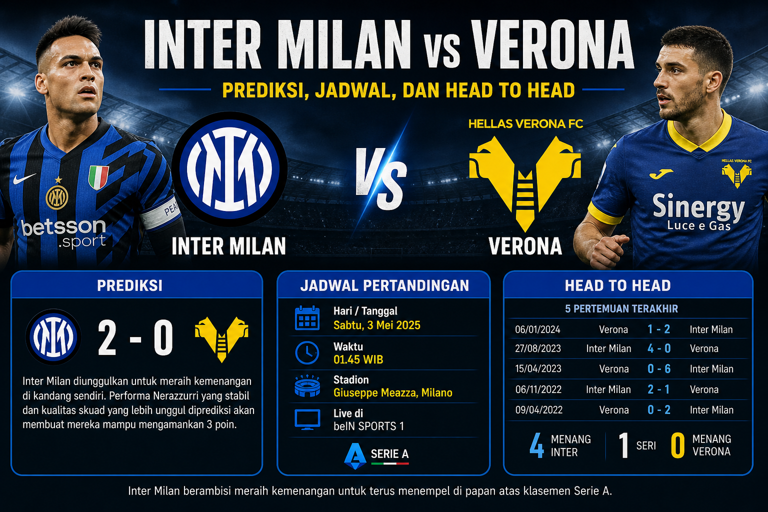 Jadwal Pertandingan - inter