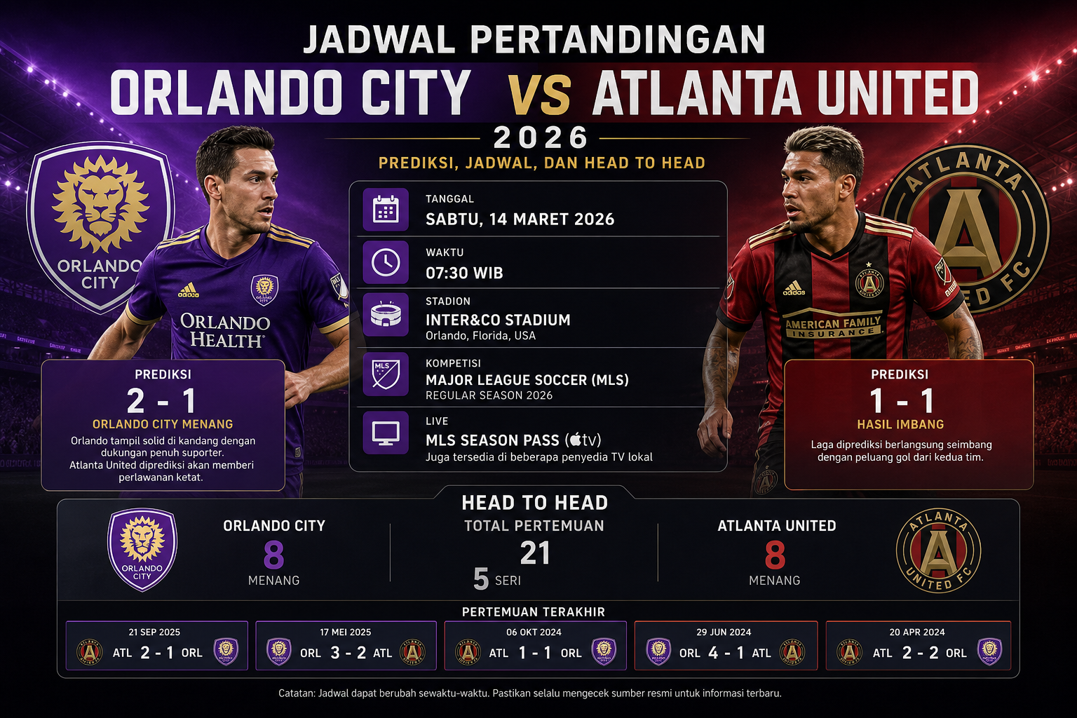 Jadwal Pertandingan - orlando