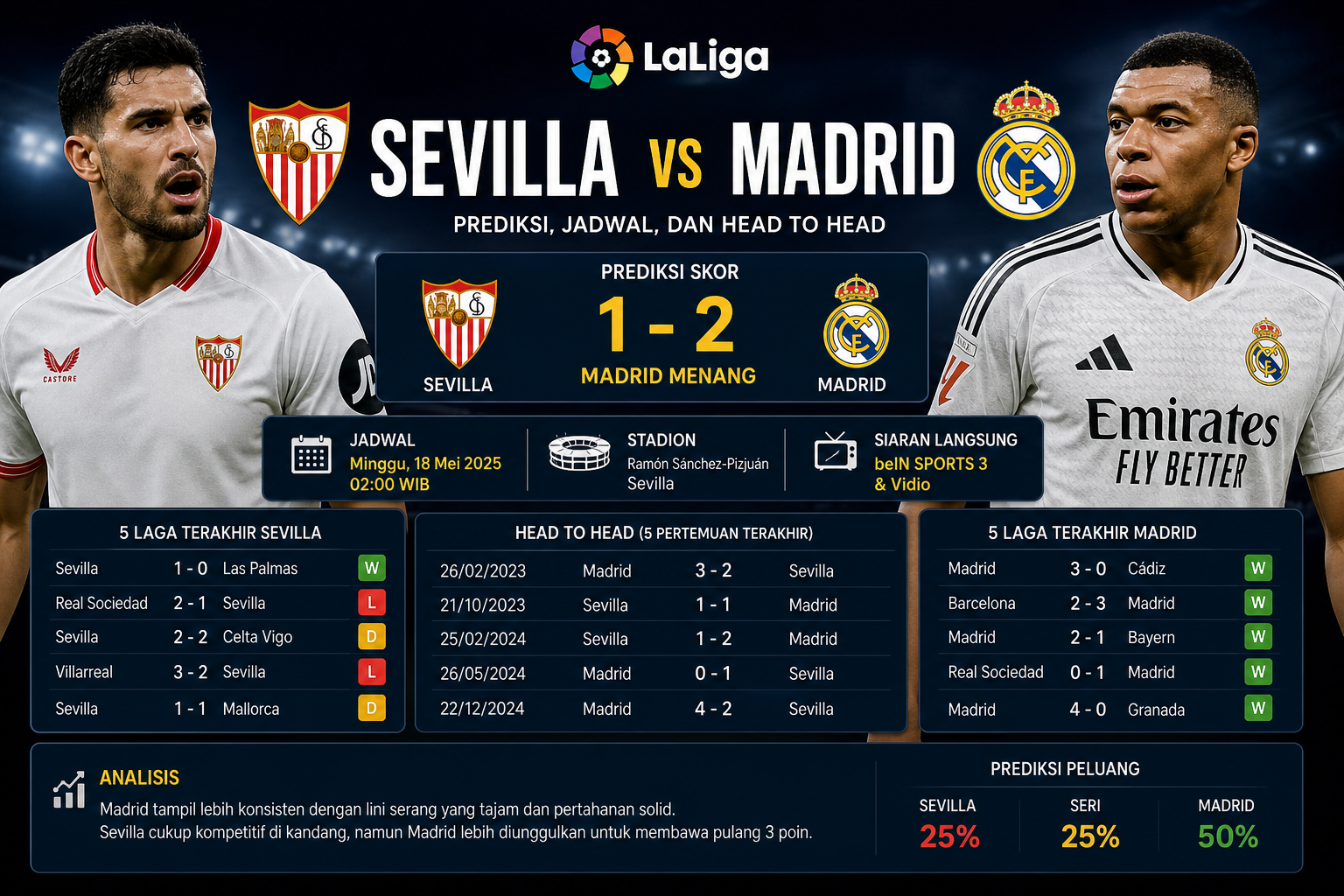 Prediksi Pertandingan - sevilla