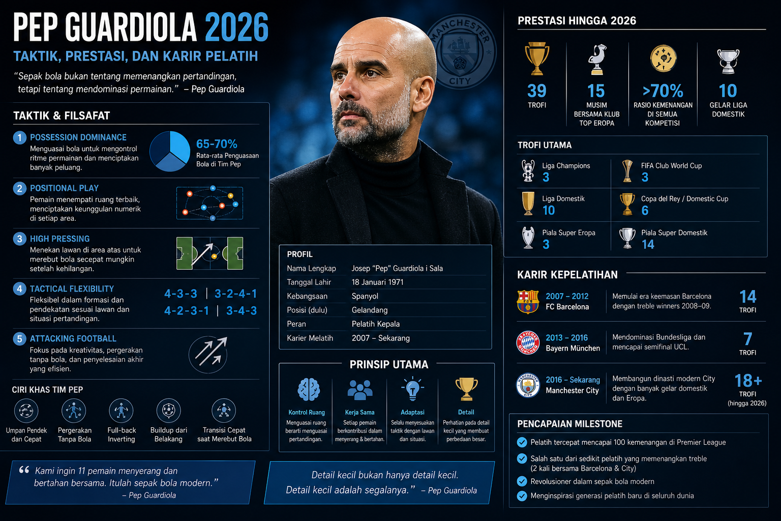 Taktik Pep Guardiola - guardiola