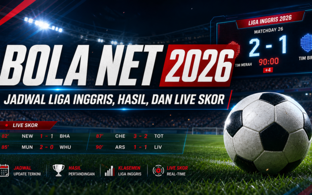 bolanet - Bola Net 2026: Jadwal Liga Inggris, Hasil, dan Live Skor