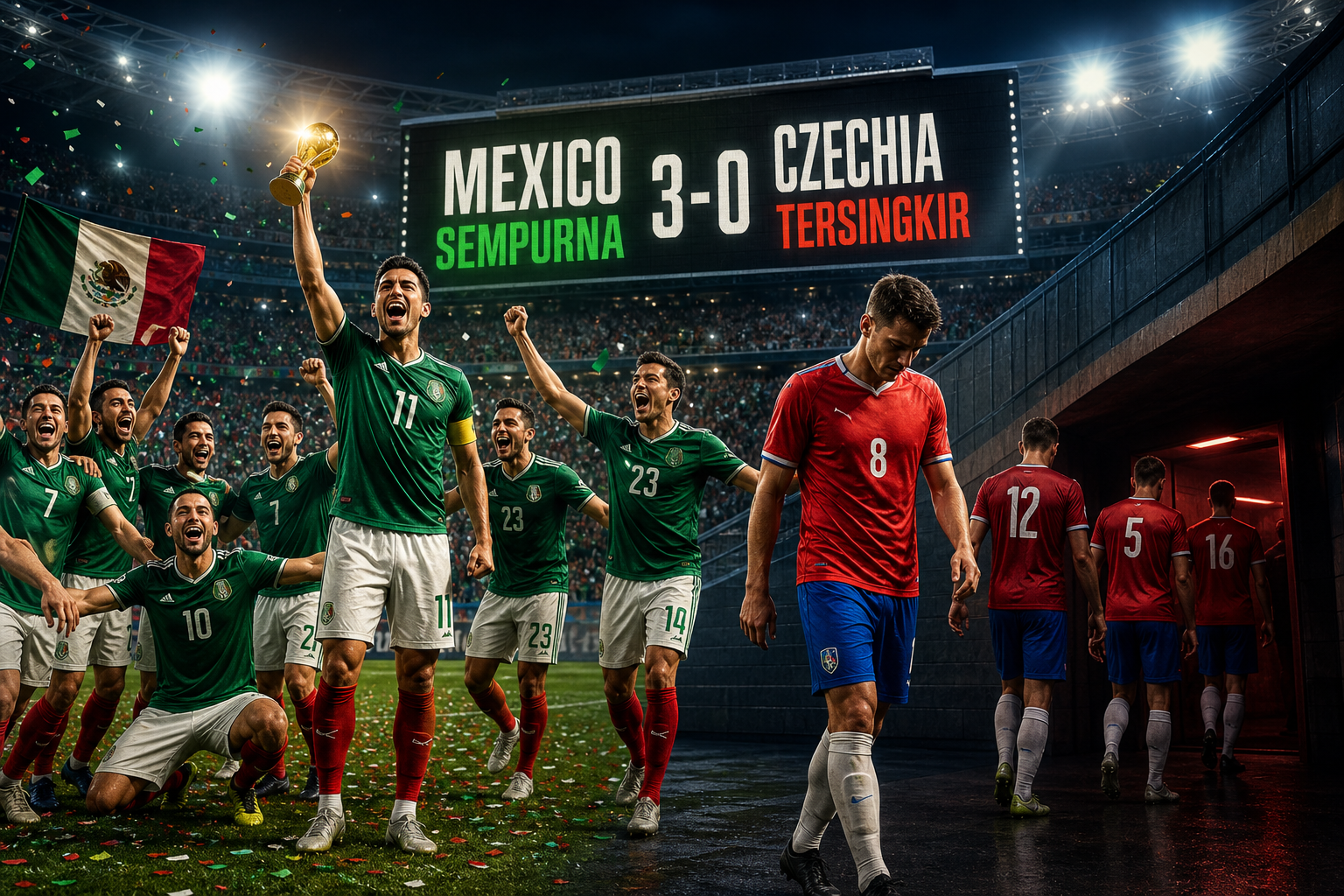 Gambaran Utama: Mexico Sempurna, Czechia Tersingkir - mexico