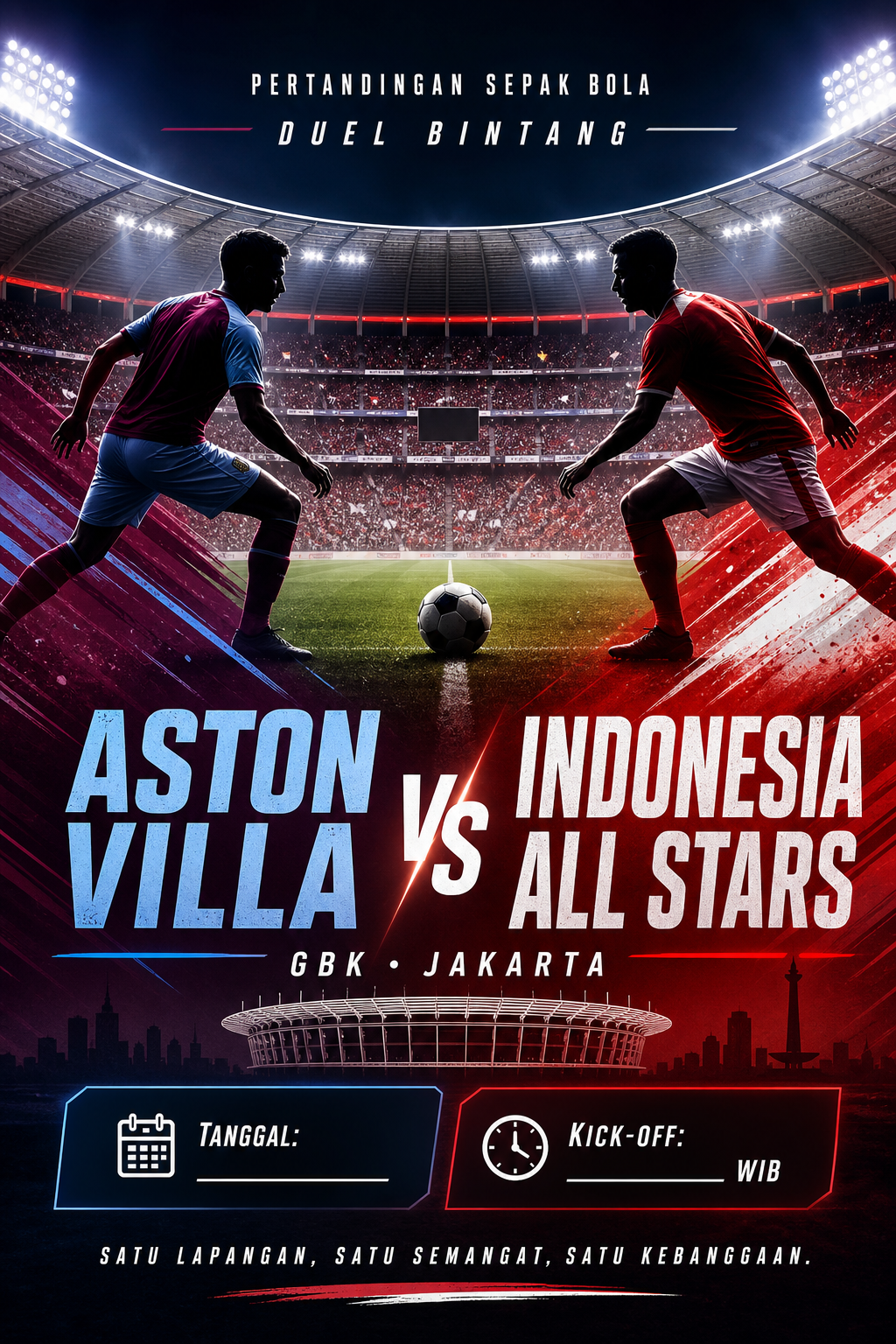 Jadwal Aston Villa vs Indonesia All Stars di GBK - aston