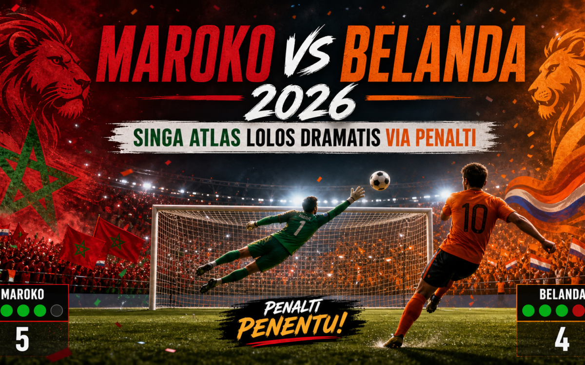 maroko - Maroko vs Belanda 2026: Singa Atlas Lolos Dramatis via Penalti
