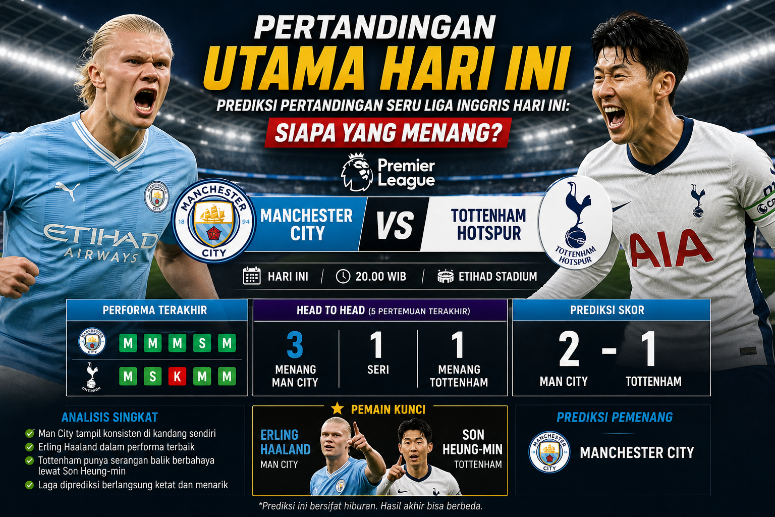 Pertandingan Utama Hari Ini - bola