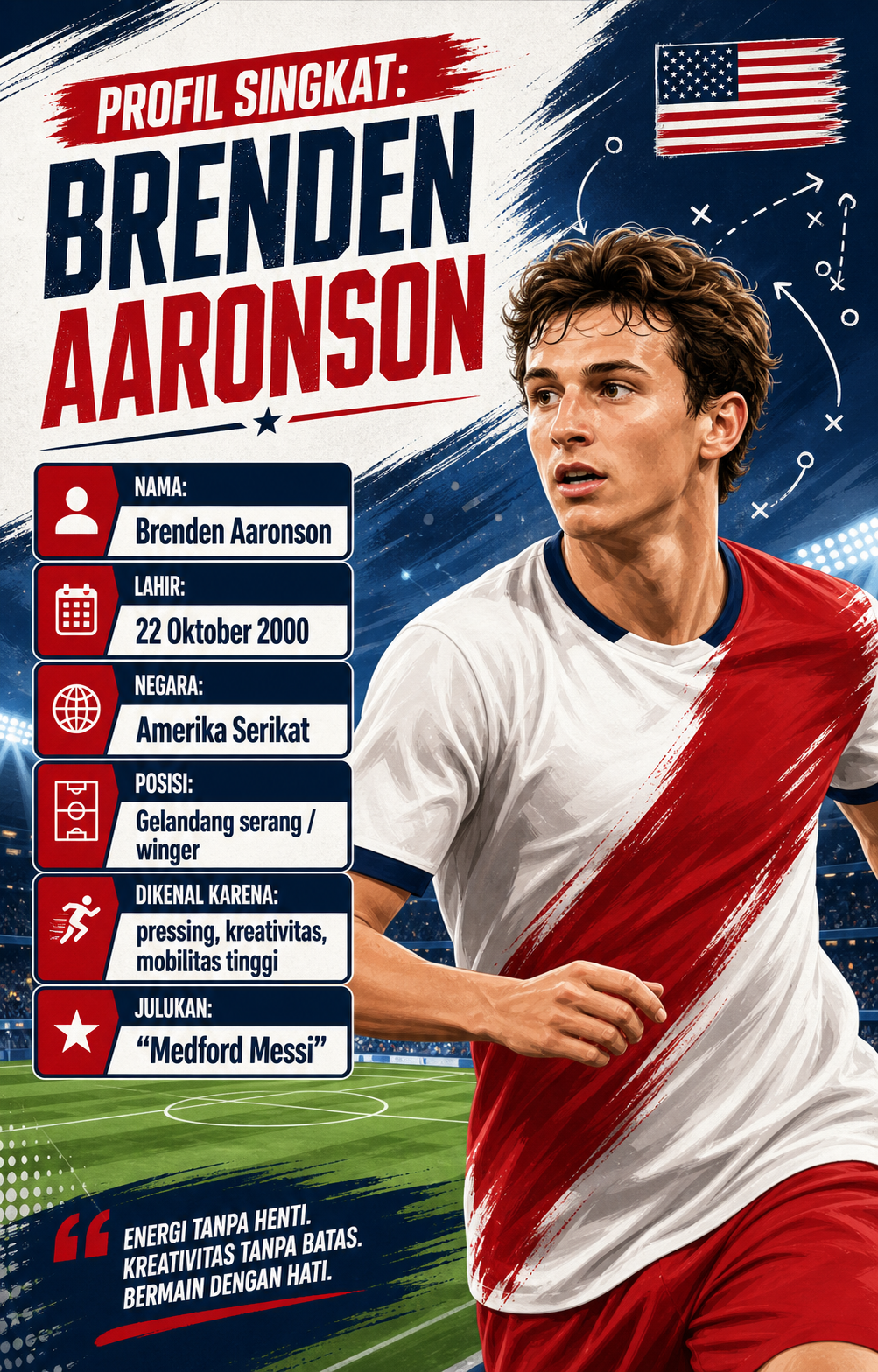 Profil Singkat Brenden Aaronson - aaronson