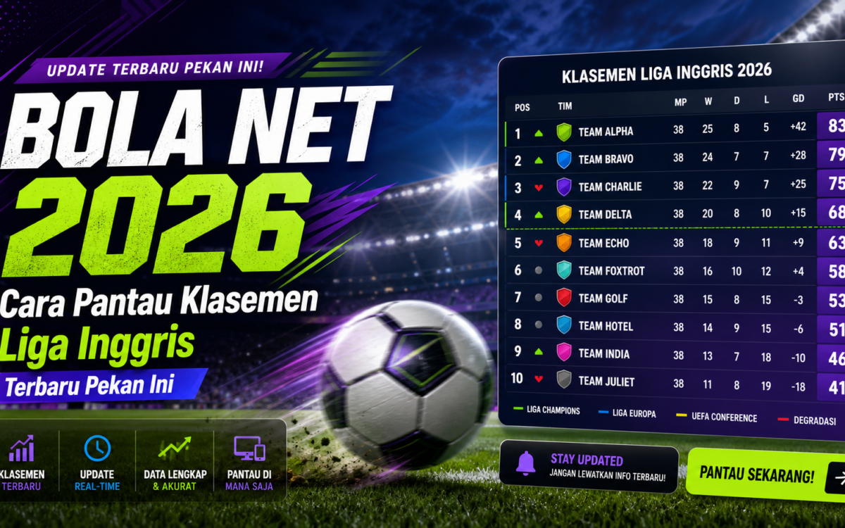 klasemen - Bola Net 2026: Cara Pantau Klasemen Liga Inggris Terbaru Pekan Ini