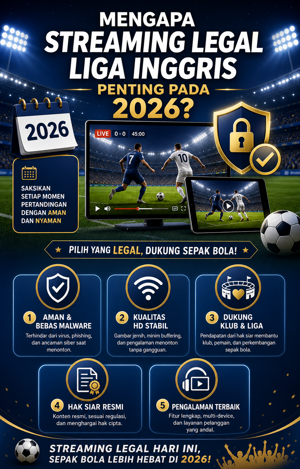 Mengapa Streaming Legal Liga Inggris Penting pada 2026? - bola