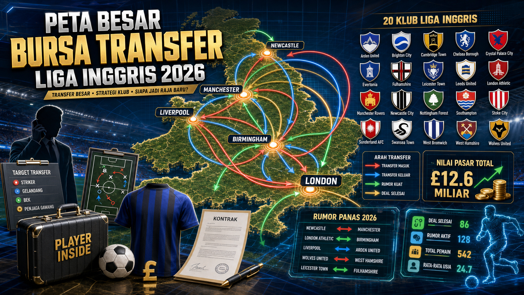 Peta Besar Bursa Transfer Liga Inggris 2026 - bola