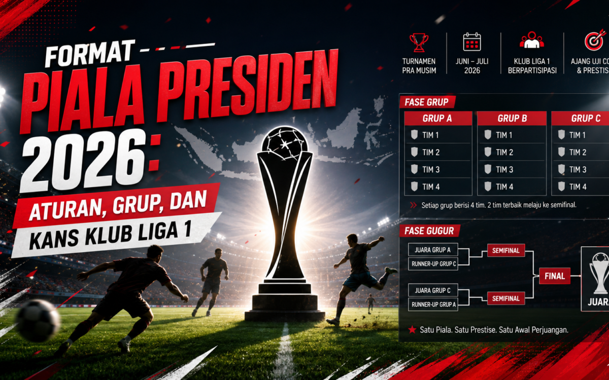 piala - Format Piala Presiden 2026: Aturan, Grup, dan Kans Klub Liga 1