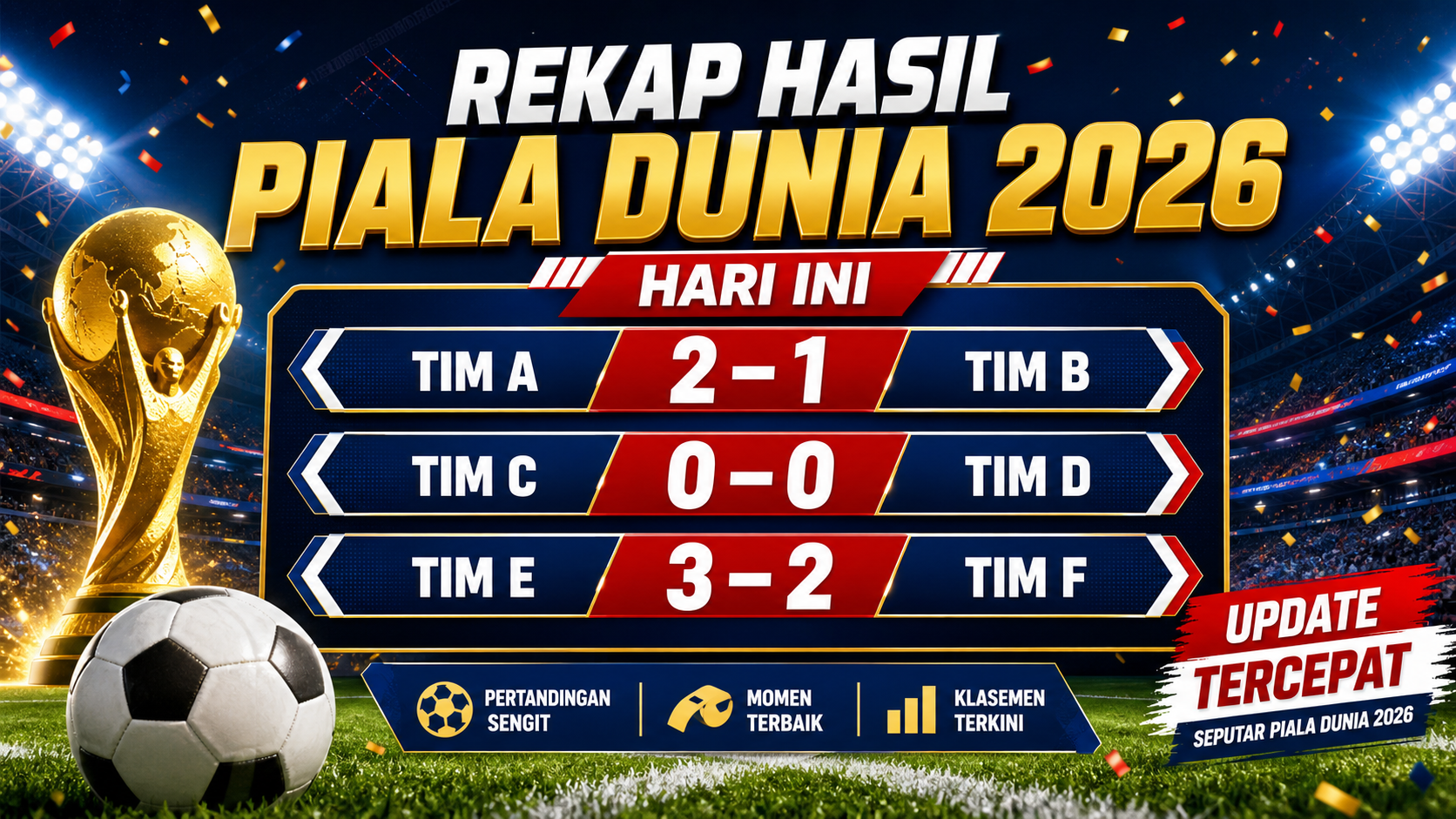 Rekap Hasil Piala Dunia 2026 Hari Ini - piala