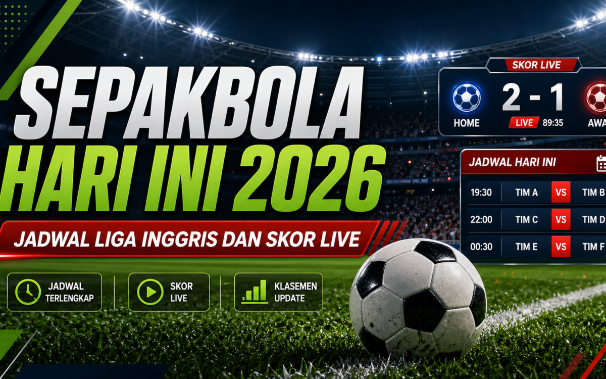sepakbola - Sepakbola Hari Ini 2026: Jadwal Liga Inggris dan Skor Live
