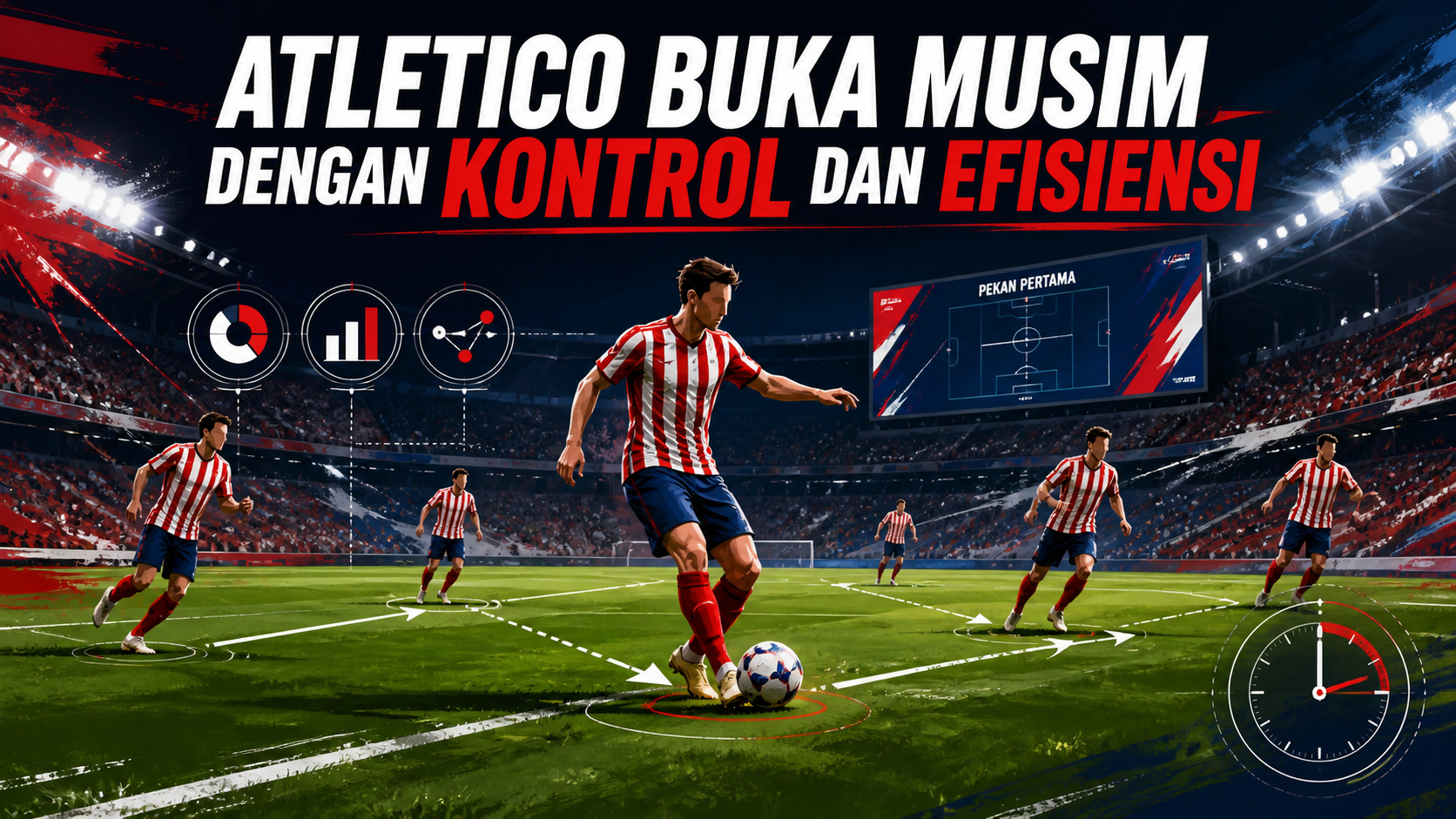 Atletico Buka Musim dengan Kontrol dan Efisiensi - lee
