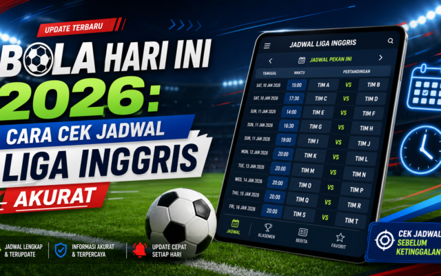 bola - Bola Hari Ini 2026: Cara Cek Jadwal Liga Inggris Akurat