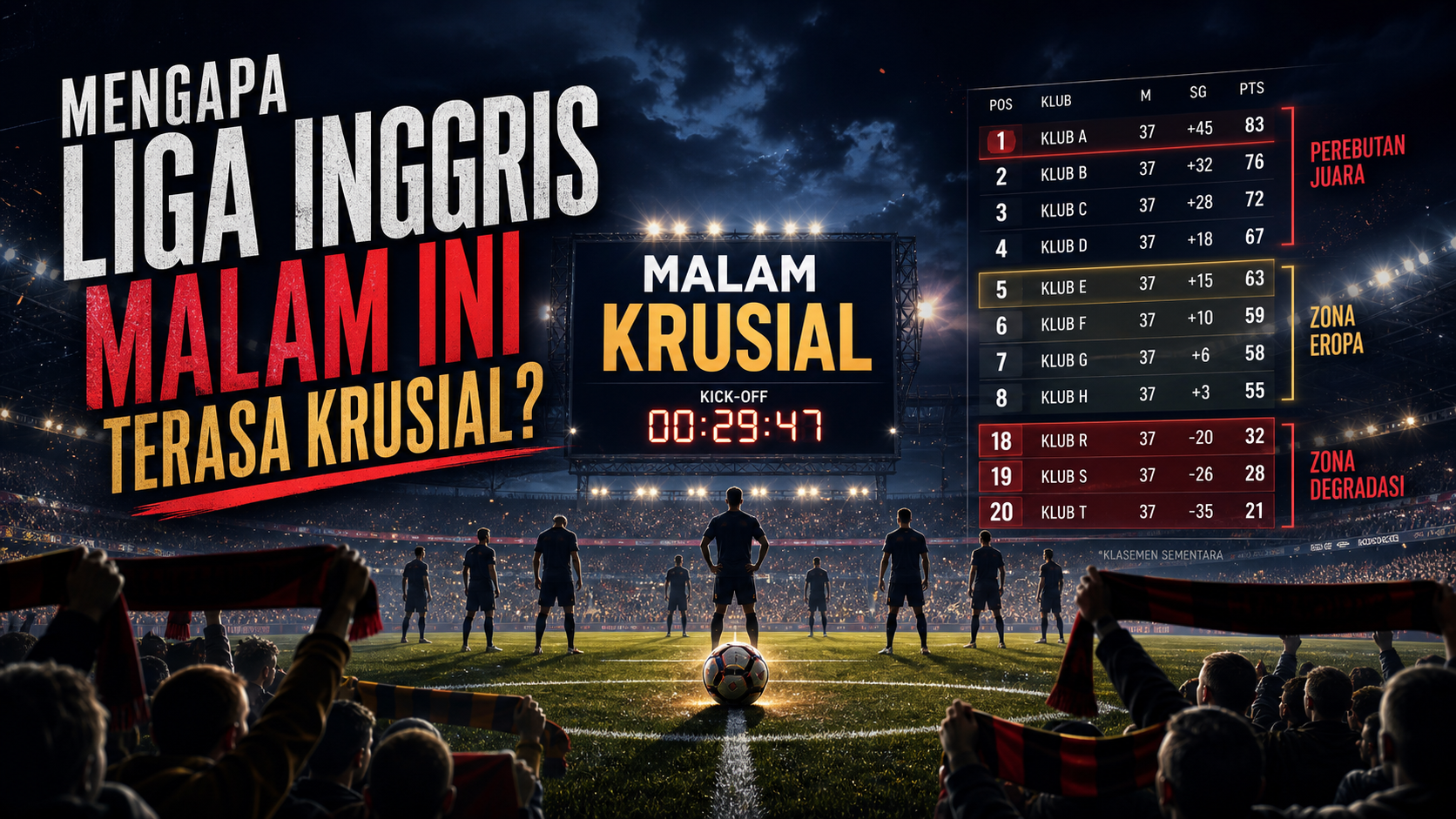 Mengapa Liga Inggris Malam Ini Terasa Krusial? - sepakbola
