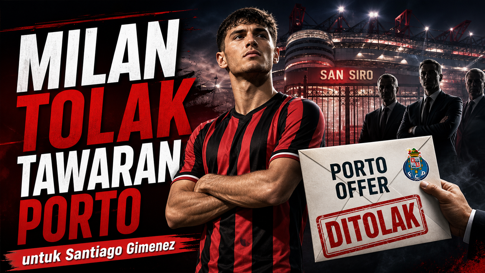 Milan Tolak Tawaran Porto untuk Santiago Gimenez - gimenez