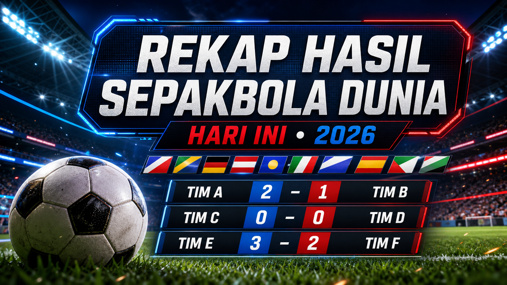 Rekap Hasil Sepakbola Dunia Hari Ini 2026 - sepakbola