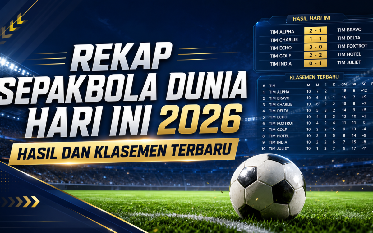 sepakbola - Rekap Sepakbola Dunia Hari Ini 2026: Hasil dan Klasemen Terbaru