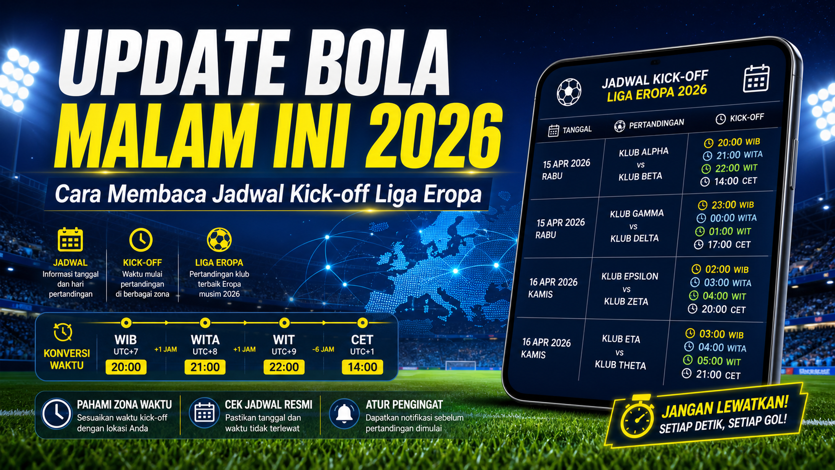 Update Bola Malam Ini 2026: Cara Membaca Jadwal Kick-off Liga Eropa - bola