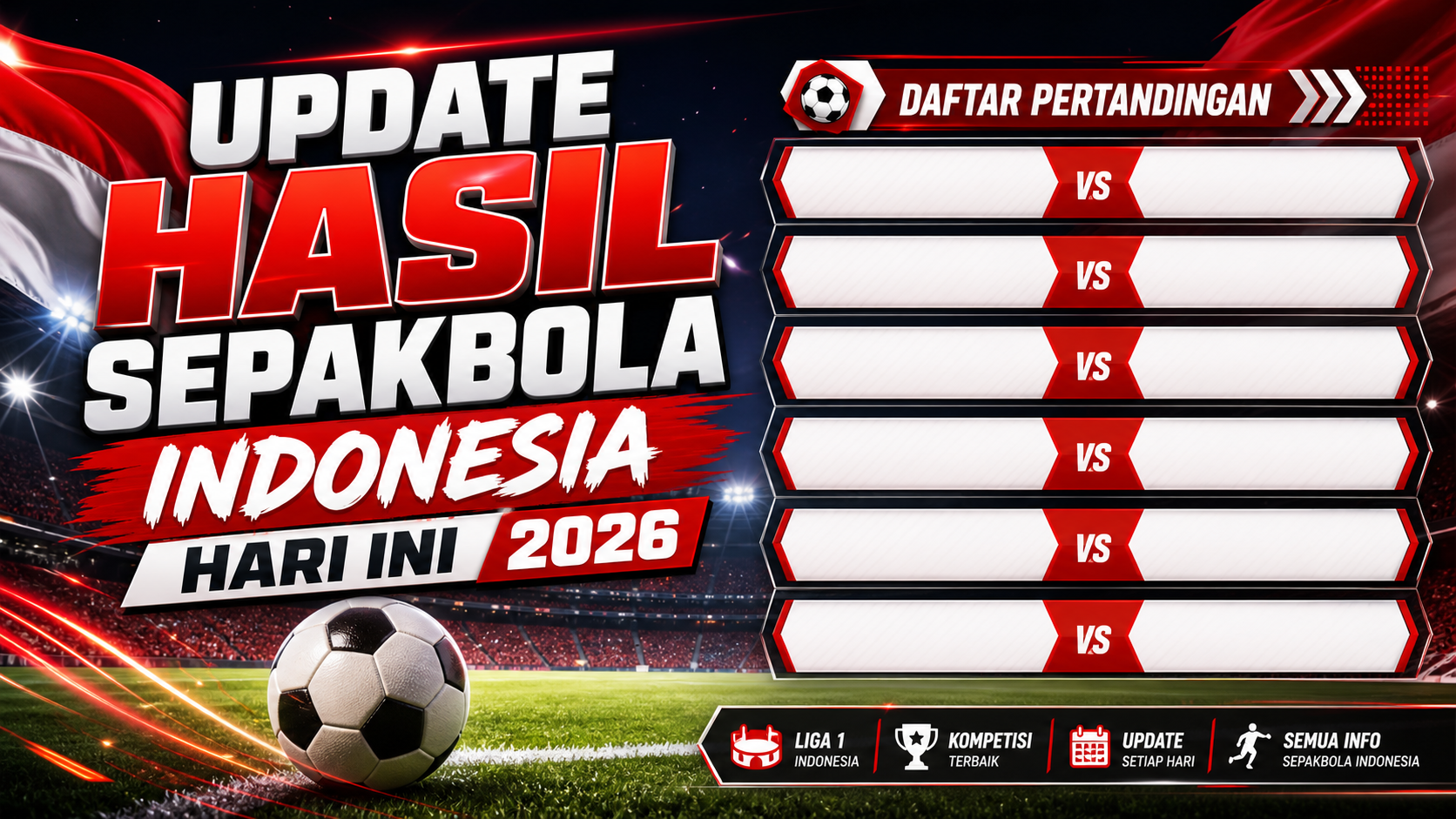 Update Hasil Sepakbola Indonesia Hari Ini 2026 - sepakbola