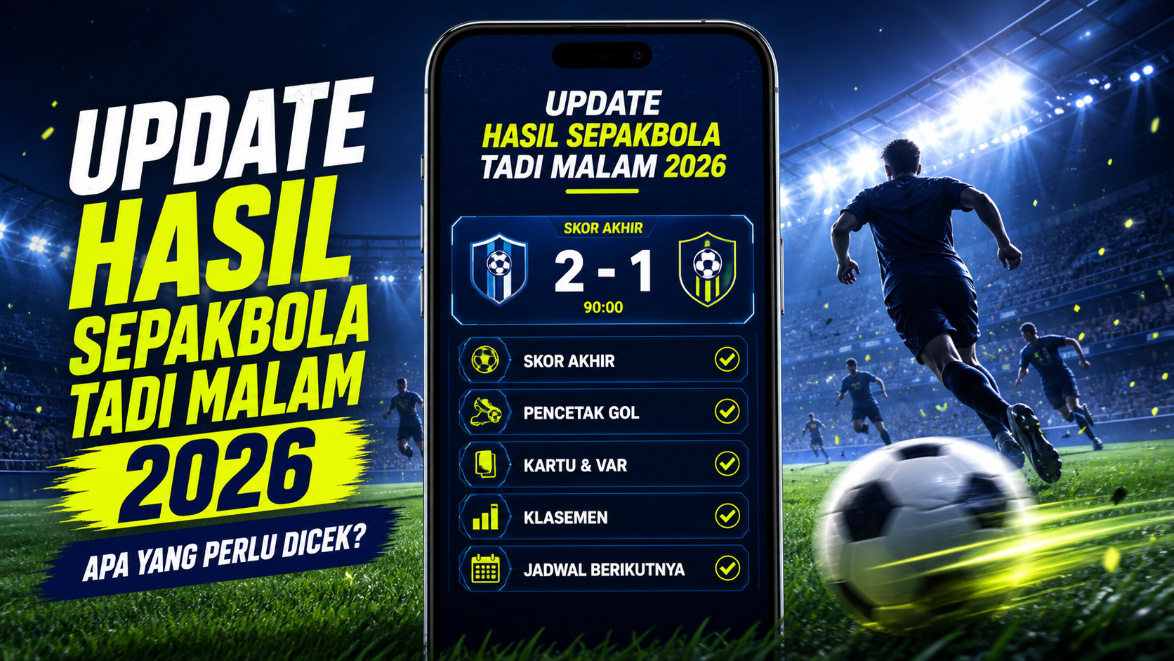 Update Hasil Sepakbola Tadi Malam 2026: Apa yang Perlu Dicek? - sepakbola
