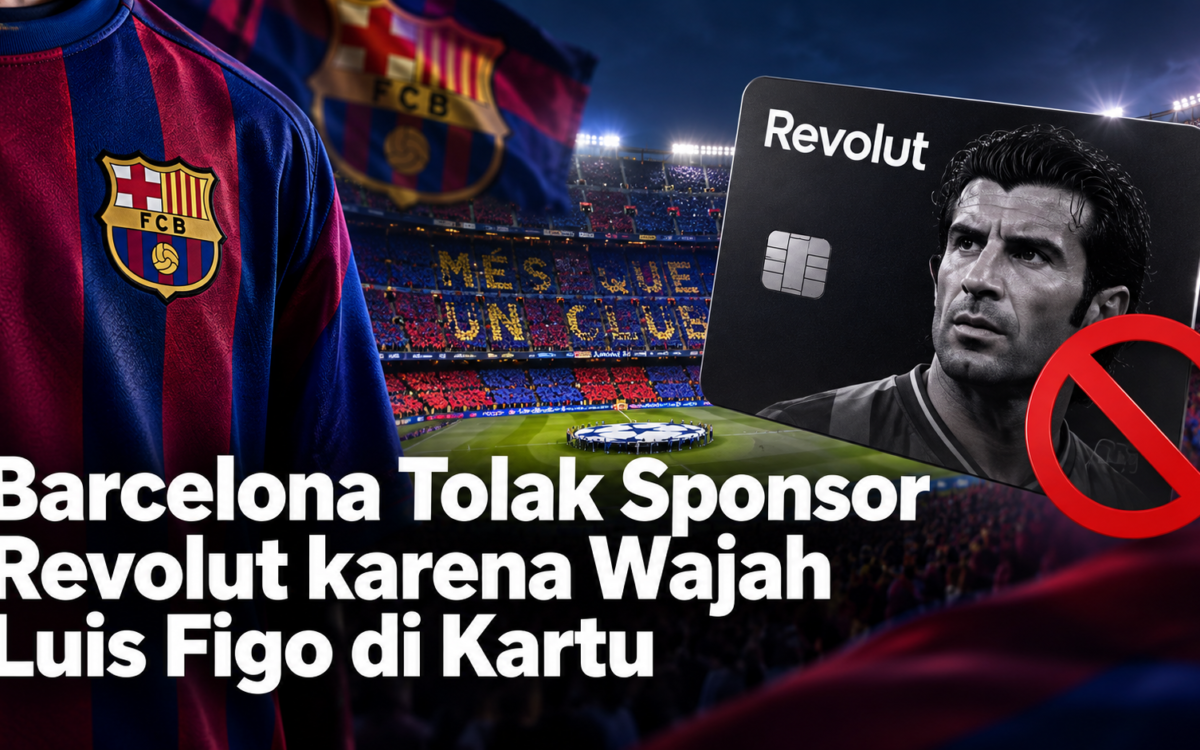 figo - Barcelona Tolak Sponsor Revolut karena Wajah Luis Figo di Kartu