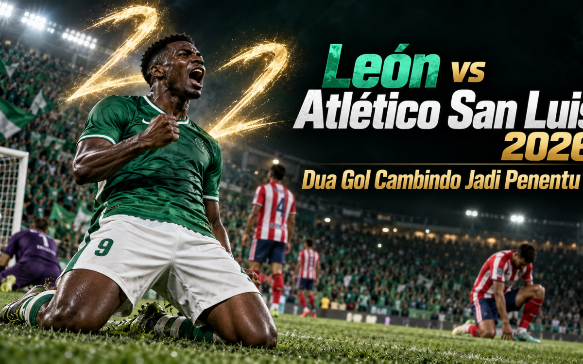 leã³n - LeÃ³n vs AtlÃ©tico San Luis 2026: Dua Gol Cambindo Jadi Penentu