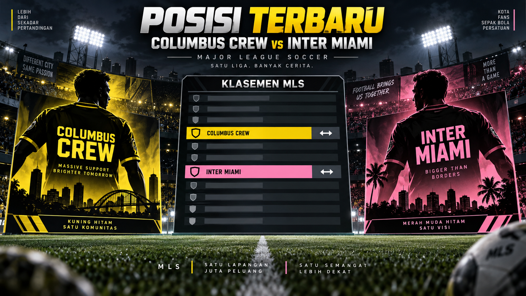Posisi Terbaru Columbus Crew dan Inter Miami - klasemen