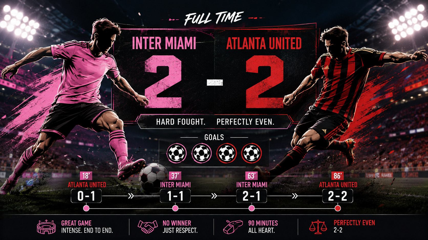 Ringkasan Inter Miami vs Atlanta United 2-2 - inter