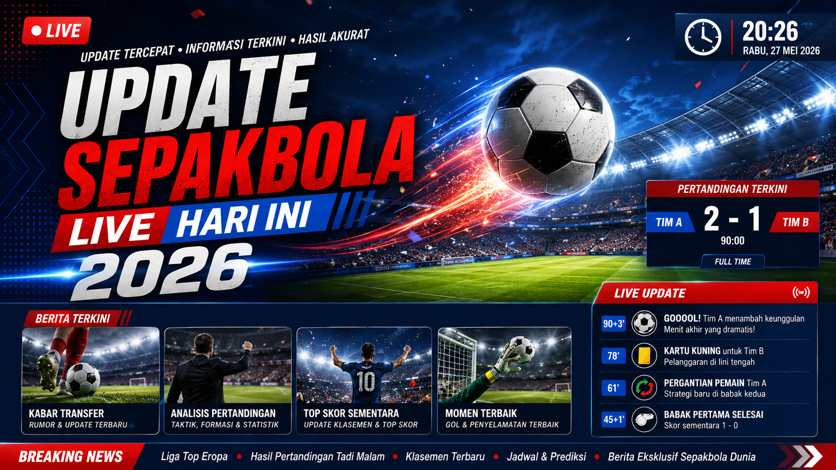 Update Sepakbola Live Hari Ini 2026 - sepakbola