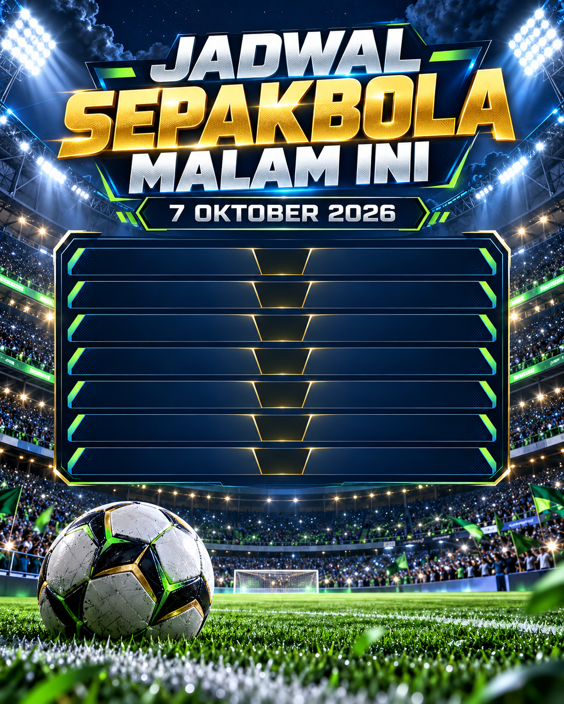 Jadwal Sepakbola Malam Ini, 7 Oktober 2026 - sepakbola