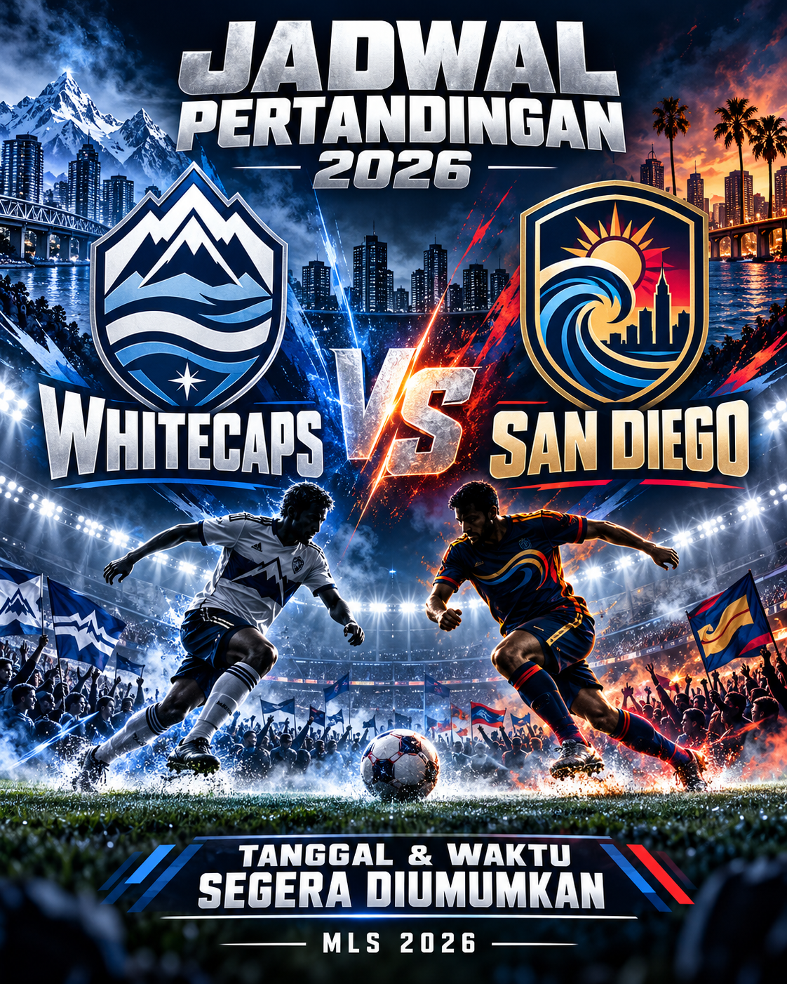 Jadwal Whitecaps vs San Diego 2026 - whitecaps