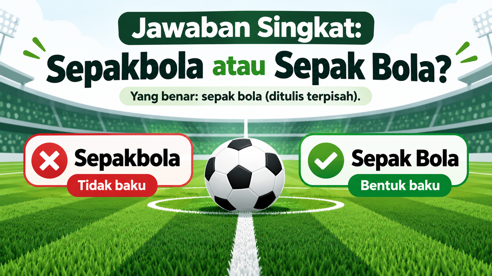 Jawaban Singkat: Sepakbola atau Sepak Bola? - sepakbola