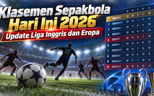 klasemen - Klasemen Sepakbola Hari Ini 2026: Update Liga Inggris dan Eropa