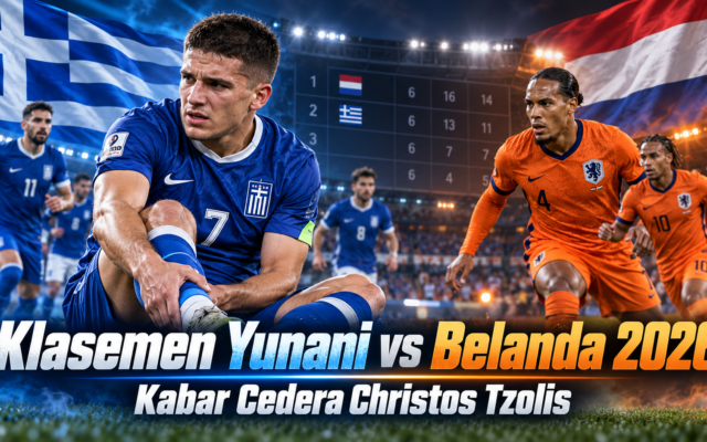klasemen - Klasemen Yunani vs Belanda 2026 dan Kabar Cedera Christos Tzolis