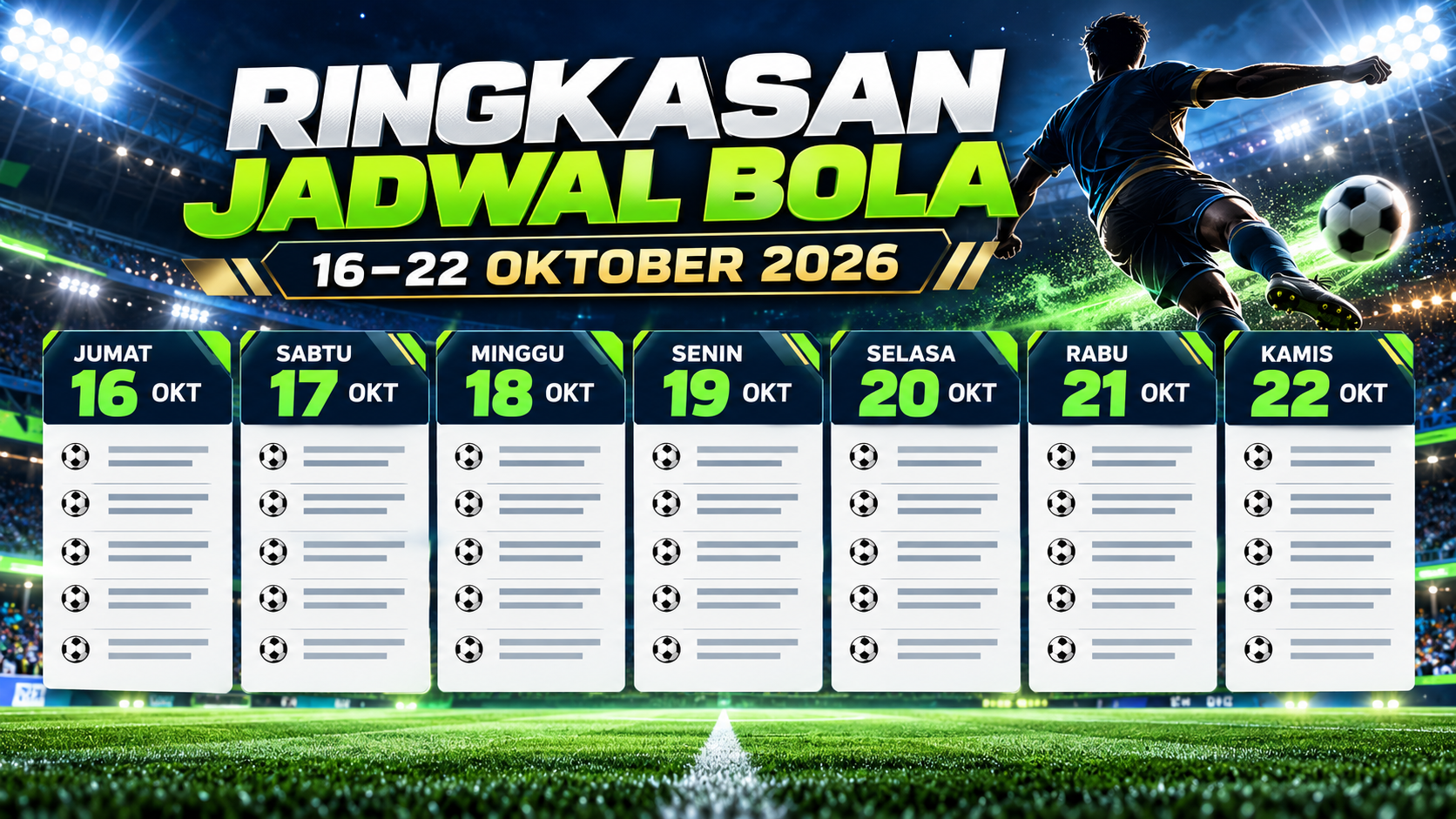 Ringkasan Jadwal Bola 16â22 Oktober 2026 - bola