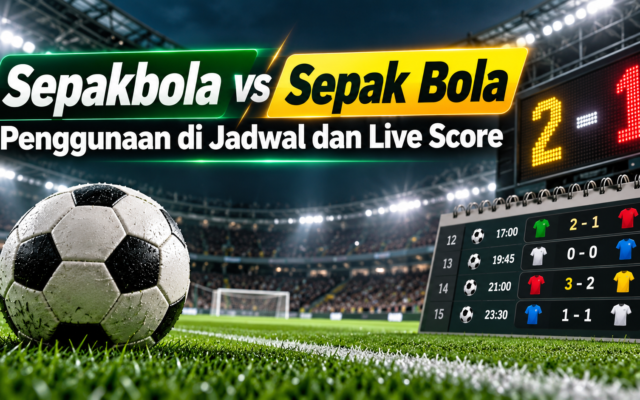 sepakbola - Sepakbola vs Sepak Bola: Penggunaan di Jadwal dan Live Score